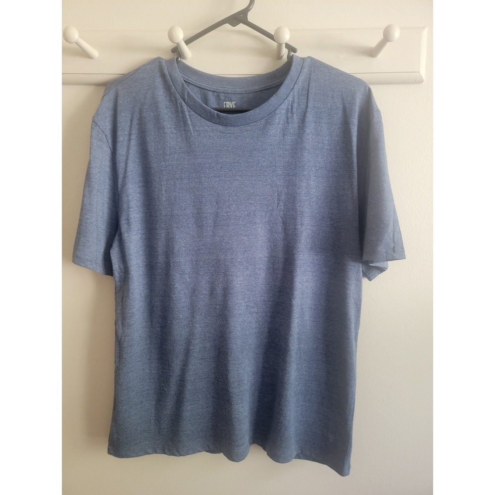 Frye Men's Medium Crew Neck T-shirt Heathered Navy Blue Casual Basic Capsule EUC